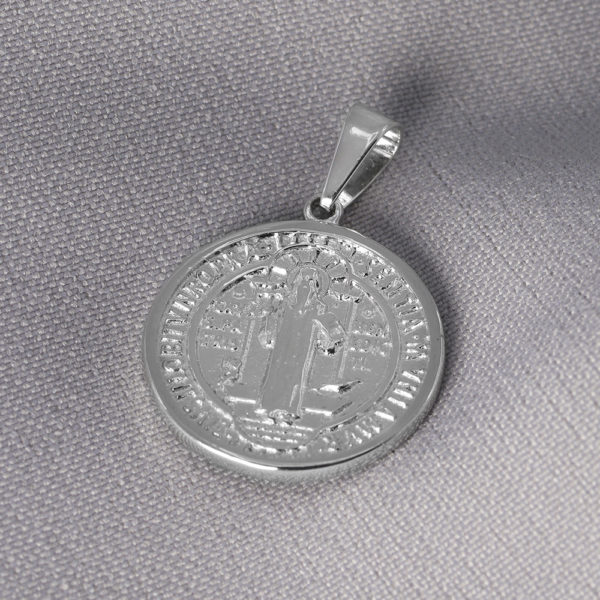 Pingente de Prata 925 Medalha de São Bento